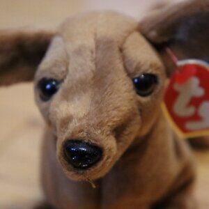 Ty Beanie Babies Weenie Dachshund Brown Plush One Size